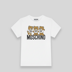 Moschino Kids Triple Teddy Bears Logo T-Shirt