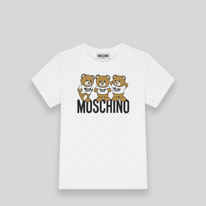 Moschino Kids Triple Teddy Bears Logo T-Shirt