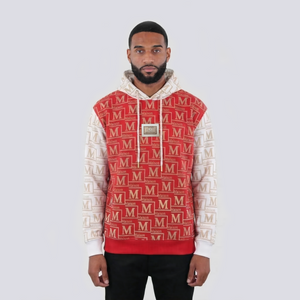 MDB Couture Men's Colorblock Monogram Hoodie Sweatshirt