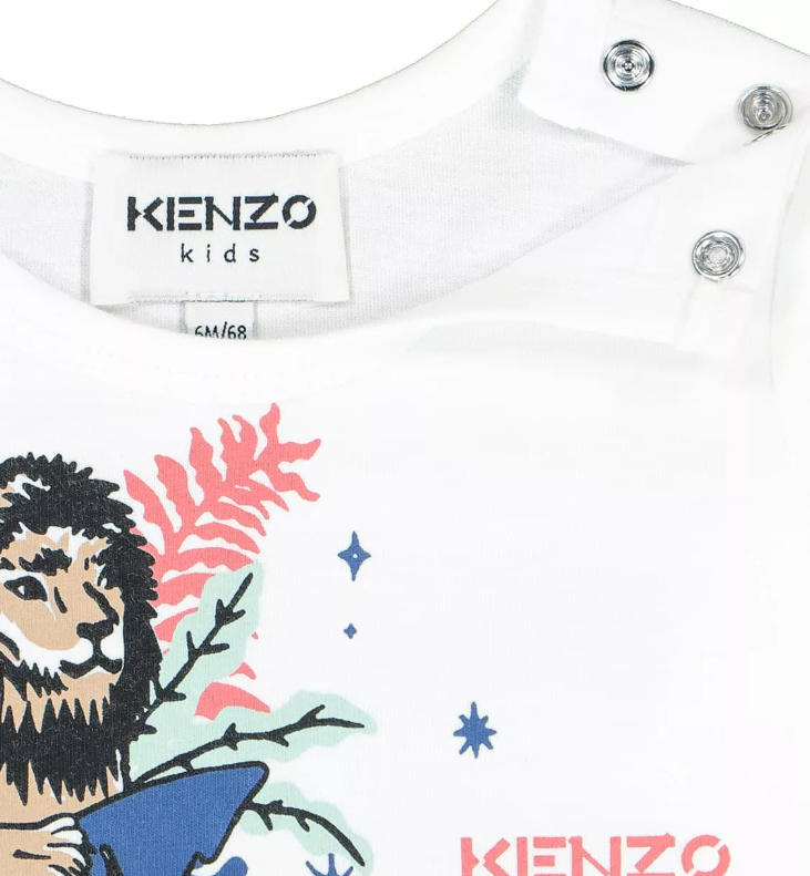 Kenzo Kids Wild Cat Print Long Sleeve T-Shirt