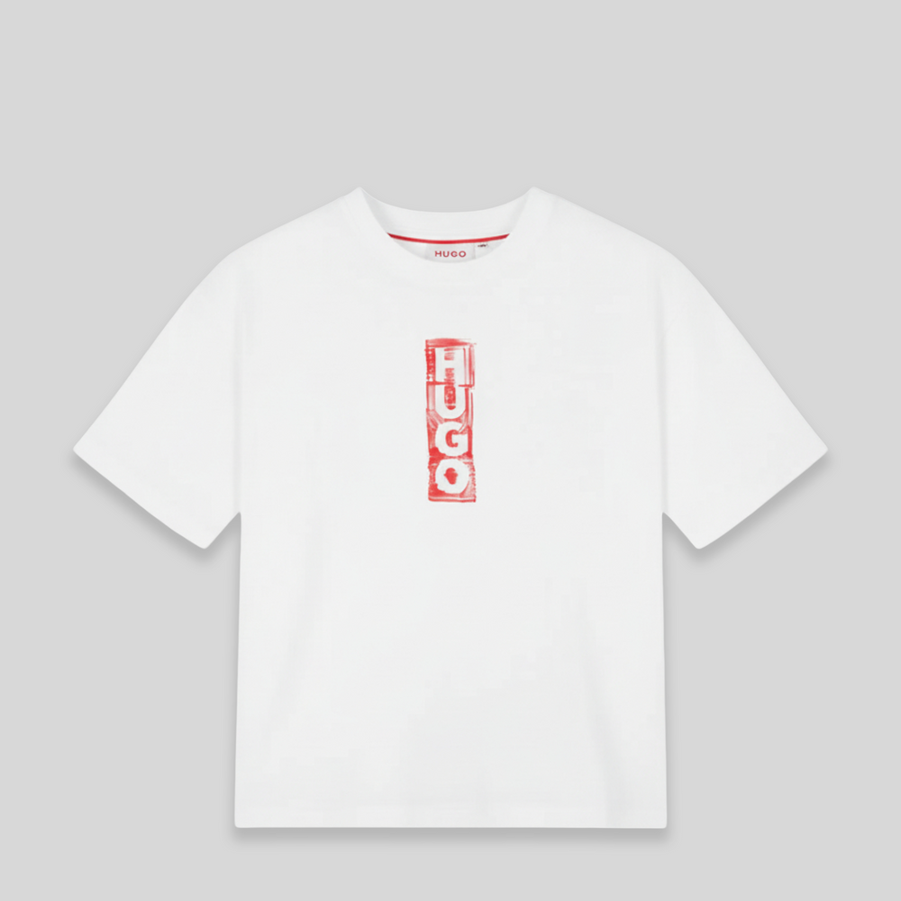 HUGO by Hugo Boss Kids Distressed Logo Oversize T-Shirt
