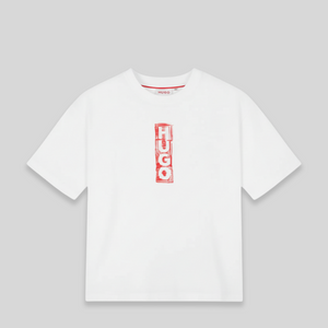 HUGO by Hugo Boss Kids Distressed Logo Oversize T-Shirt