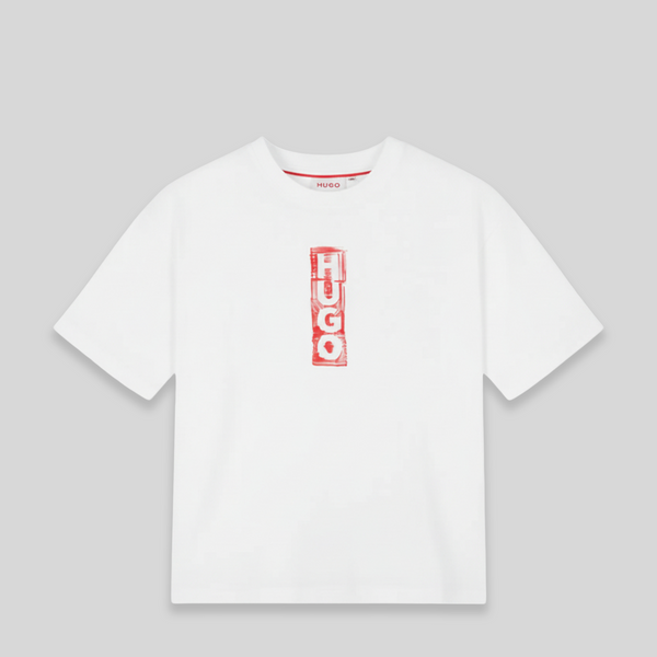 HUGO by Hugo Boss Kids Distressed Logo Oversize T-Shirt