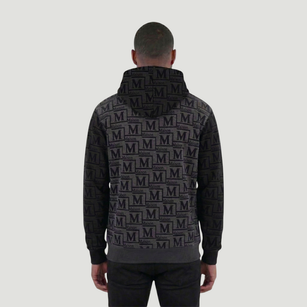 MDB Couture Men's Colorblock Monogram Hoodie Sweatshirt