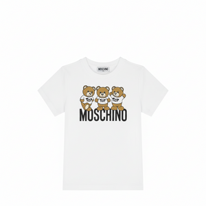 Moschino Kids Triple Teddy Bears Logo T-Shirt