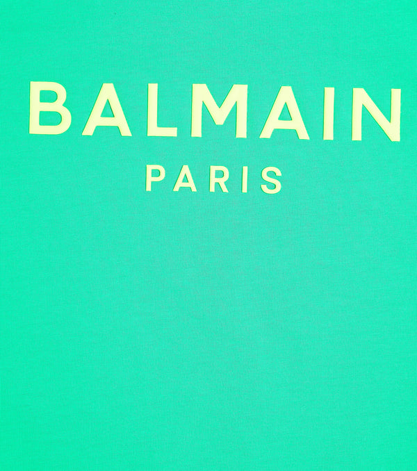 Balmain Kids Raised Neon Logo T-Shirt