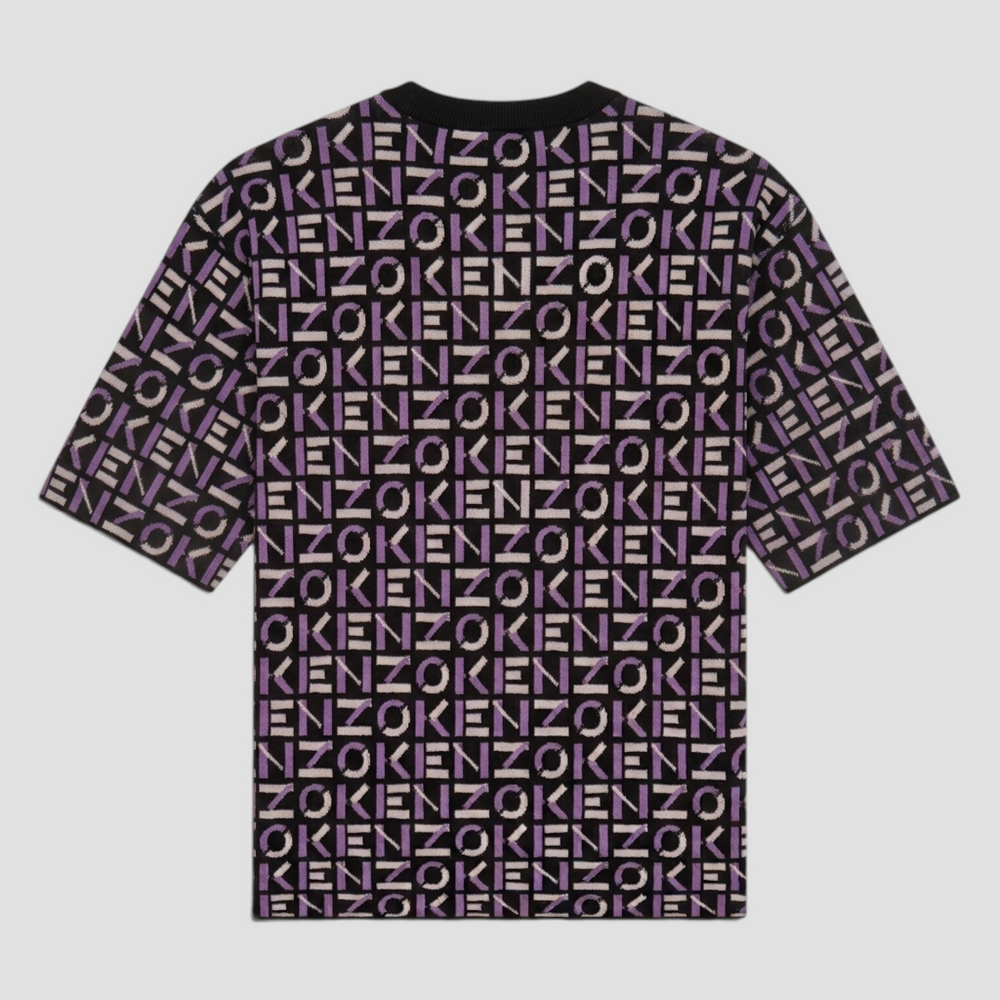 Kenzo Men's Oversize Monogram Short-Sleeve Jumper Shirt