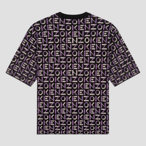 Kenzo Men's Oversize Monogram Short-Sleeve Jumper Shirt