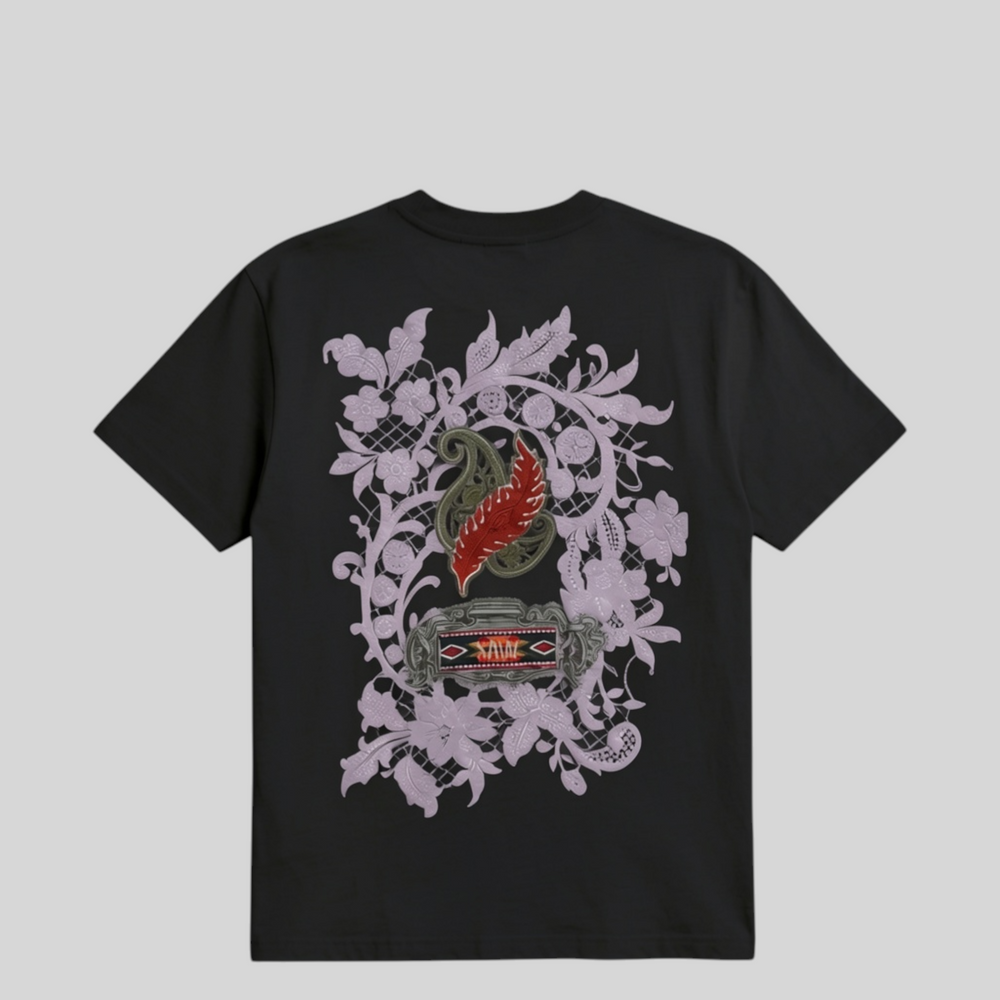 Blanc Kanvas 'Jacobean Paisley' Oversized T-Shirt