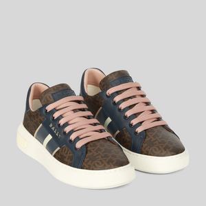 Bally Women's Myron Monogram Leather Sneakers
