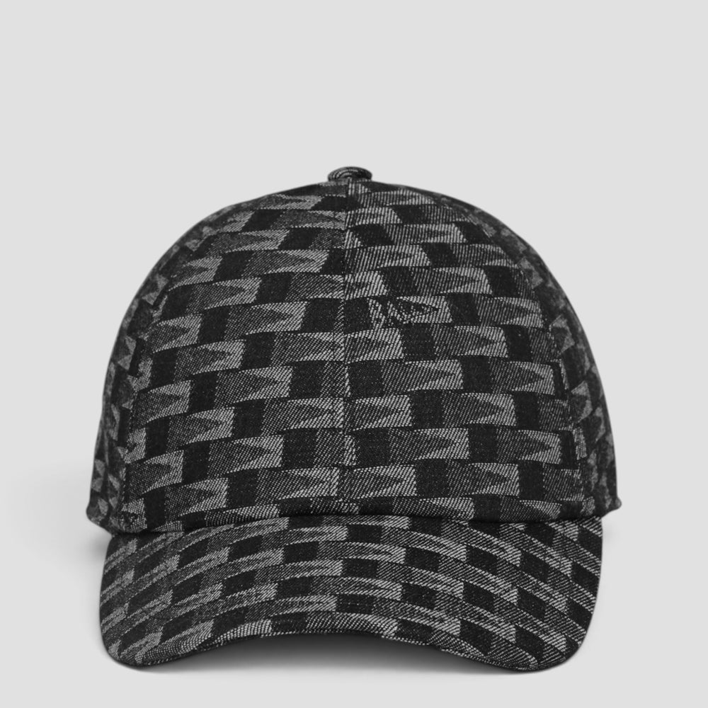 Bally Men's Printed Denim Baseball Cap