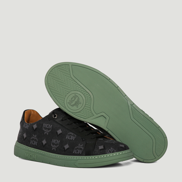 MCM Men's Terrain Lo Sneakers in Vintage Monogram Jacquard