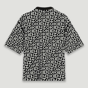 Kenzo Men's Oversize Monogram Short-Sleeve Jumper Shirt
