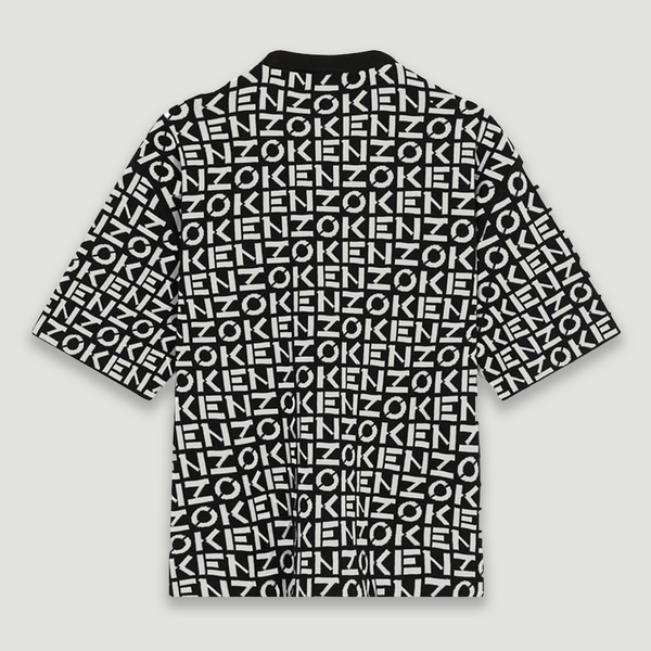 Kenzo Men's Oversize Monogram Short-Sleeve Jumper Shirt