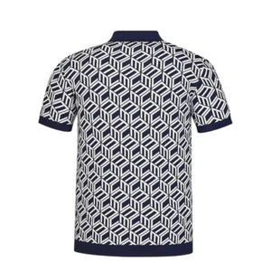 MCM Men's Cubic Monogram Knit Polo