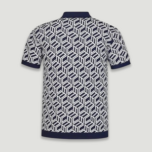 MCM Men's Cubic Monogram Knit Polo