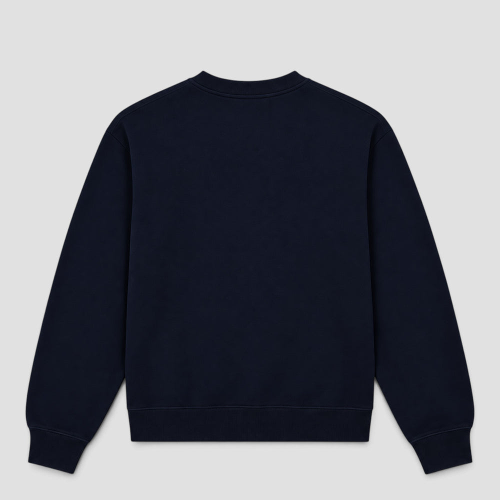 Bally Men's Side-Logo Sweatshirt in Navy Cotton