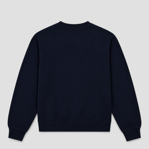 Bally Men's Side-Logo Sweatshirt in Navy Cotton