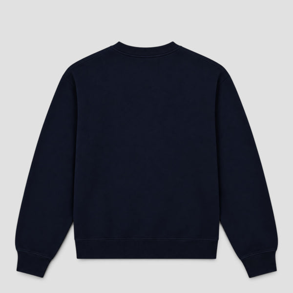 Bally Men's Side-Logo Sweatshirt in Navy Cotton