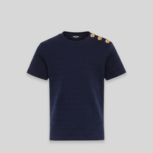 Balmain Kids Text Logo Textured T-shirt