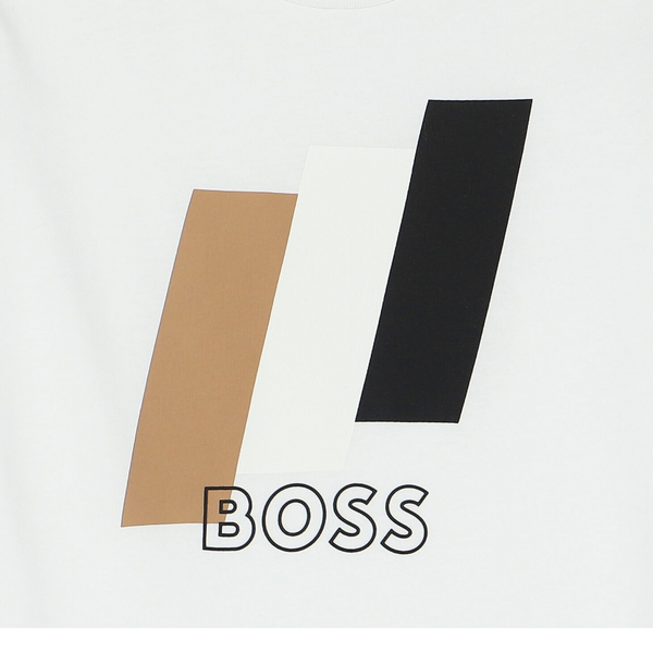 Hugo Boss Kids Striped Logo T-Shirt