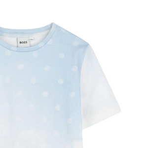 Hugo Boss Kids Cloud Monogram Logo T-Shirt