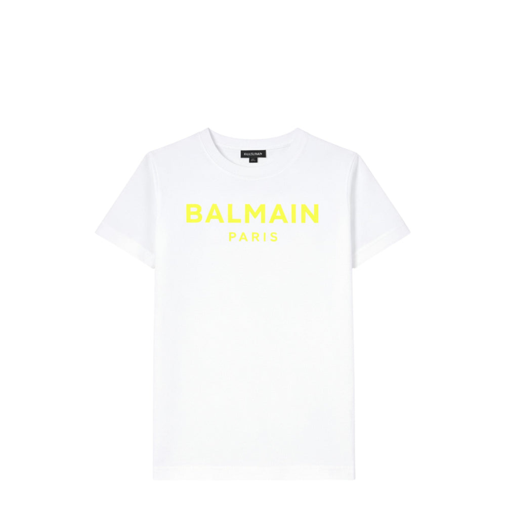 Balmain Kids Flocked Logo T-Shirt