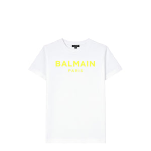 Balmain Kids Flocked Logo T-Shirt