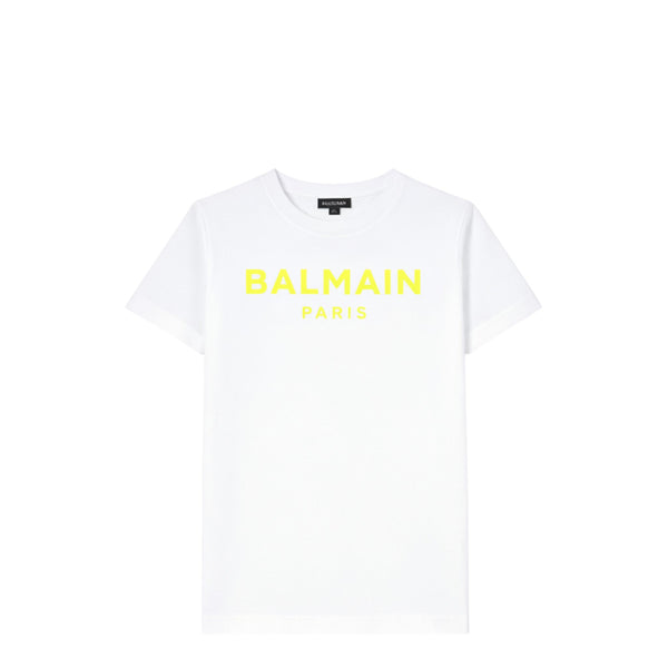 Balmain Kids Flocked Logo T-Shirt