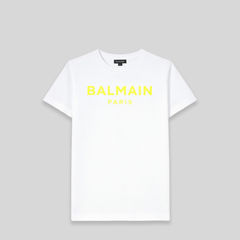 Balmain Kids Flocked Logo T-Shirt