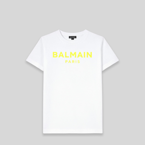 Balmain Kids Flocked Logo T-Shirt