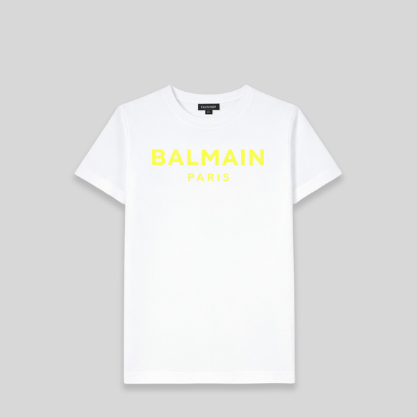 Balmain Kids Flocked Logo T-Shirt