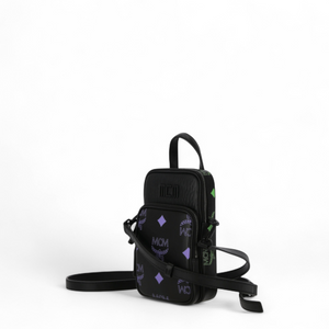 MCM Leather Crossbody in Color Splash Visetos Logo