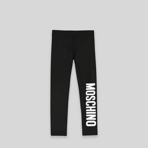 Moschino Kids Stretch Cotton Logo Leggings