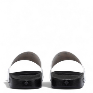 MCM Men's Monogram Print Rubber Slides