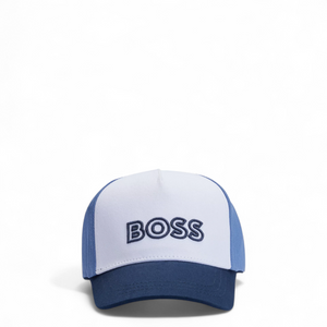 Hugo Boss Kids Tri-Color Cotton Adjustable Baseball Cap
