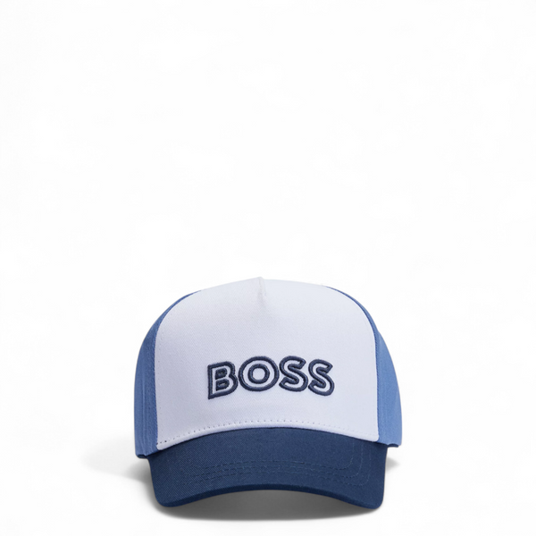 Hugo Boss Kids Tri-Color Cotton Adjustable Baseball Cap
