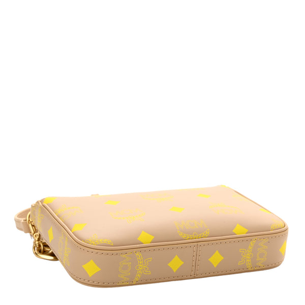MCM Women's Zip Pouch in Color Splash Logo Leather