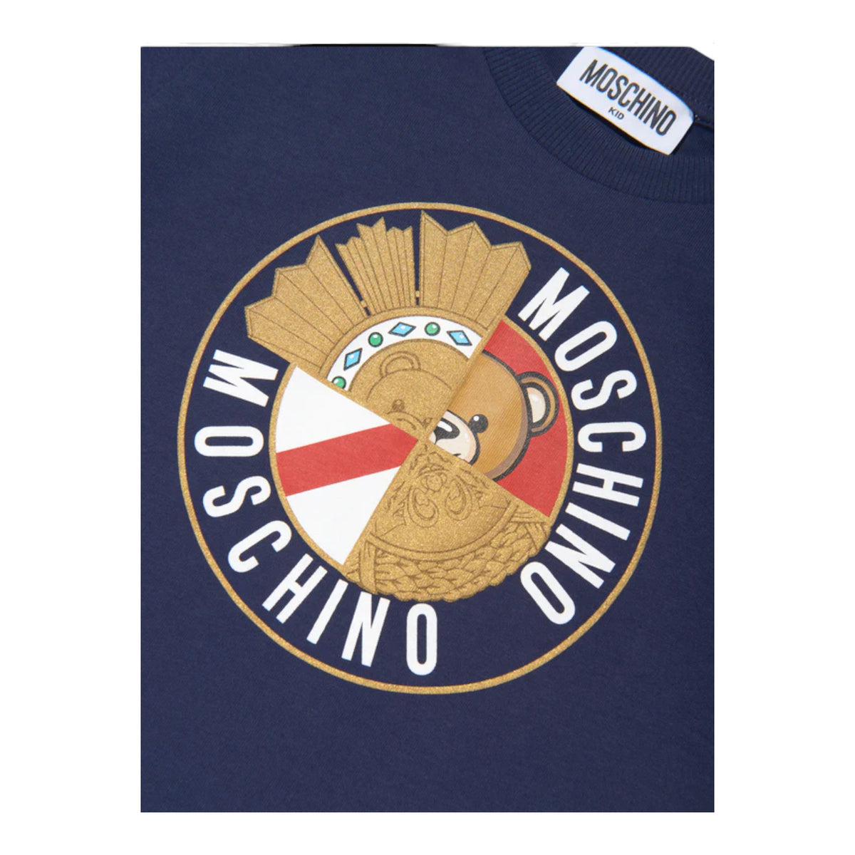 Moschino Kids Circle Shield Logo T-Shirt