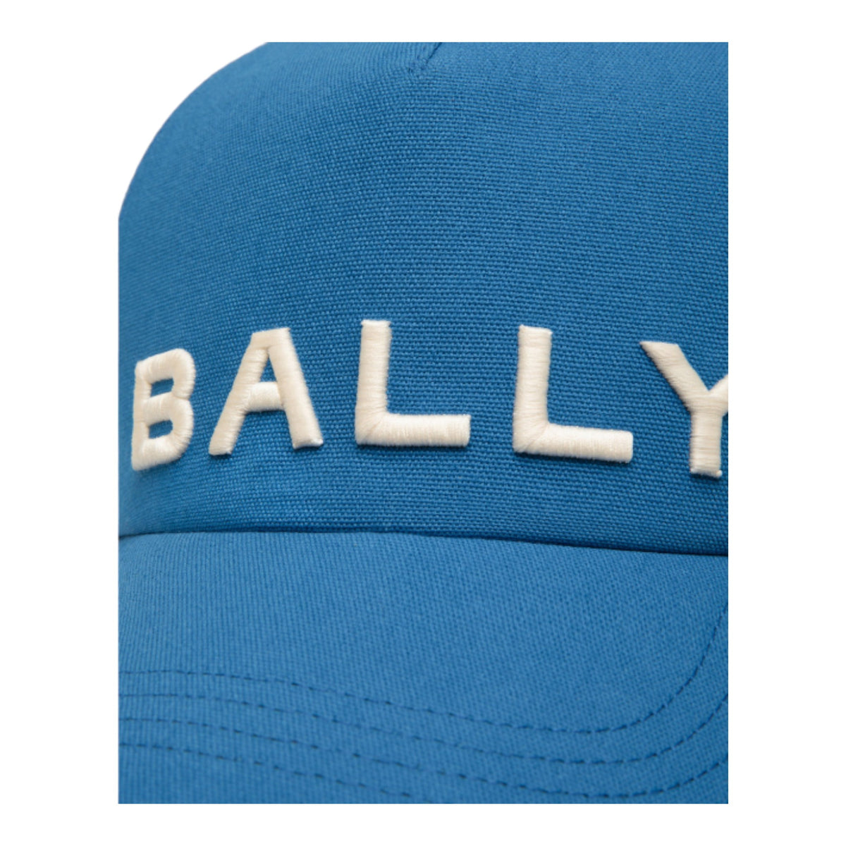 Bally Men's Logo Baseball Hat in Blue Cotton