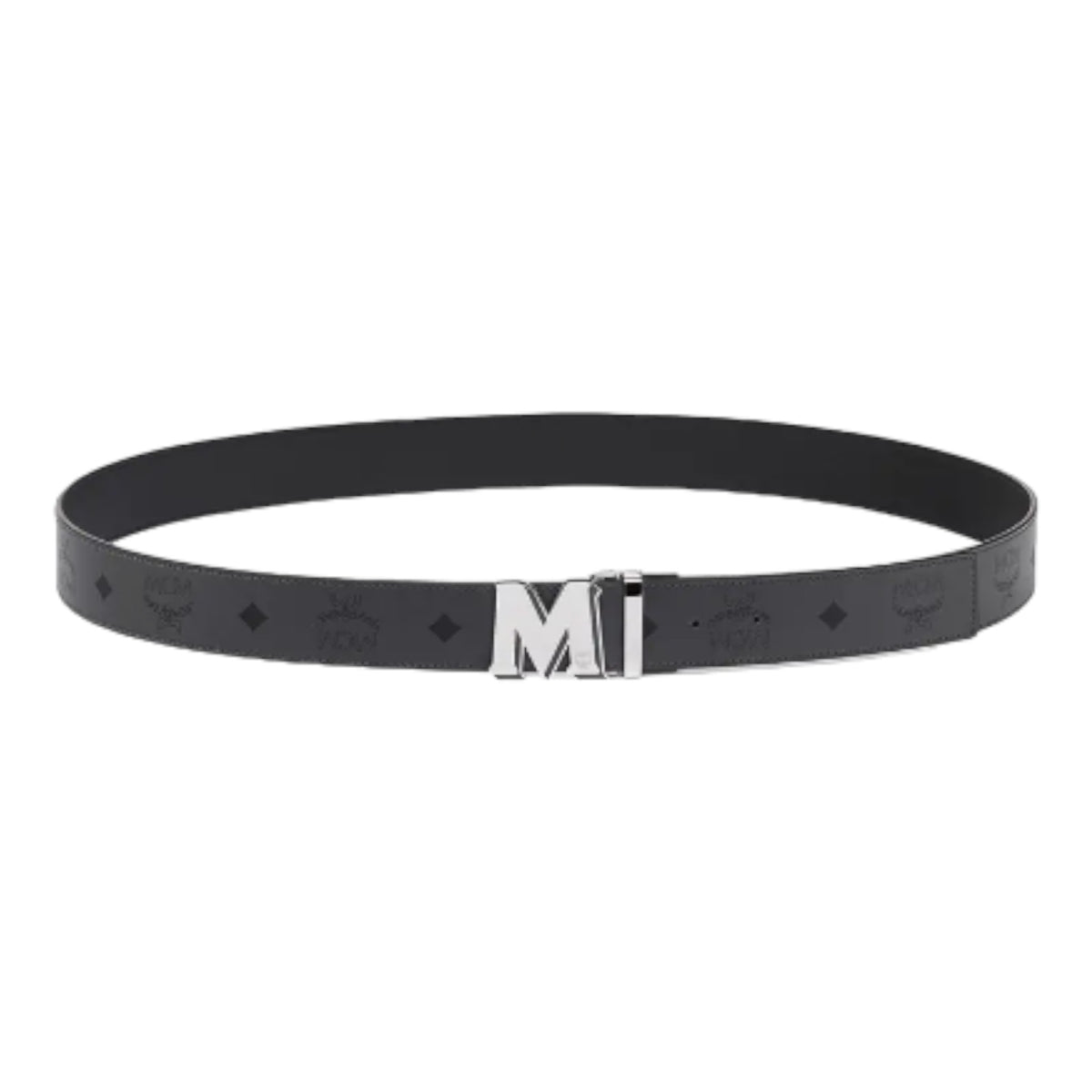 MCM Epoxy M Reversible Belt 1.5" in Color Splash Logo Leather