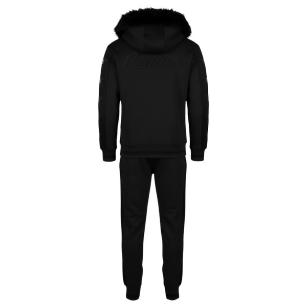 MDB Couture Men's M-Star Fur Hooded Sweatsuit