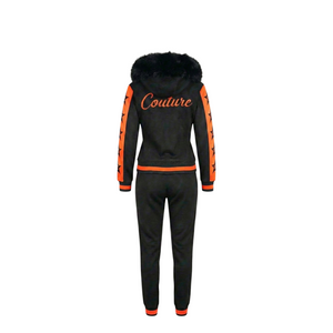 MDB Couture Women's M-Star Fur Hooded Sweatsuit