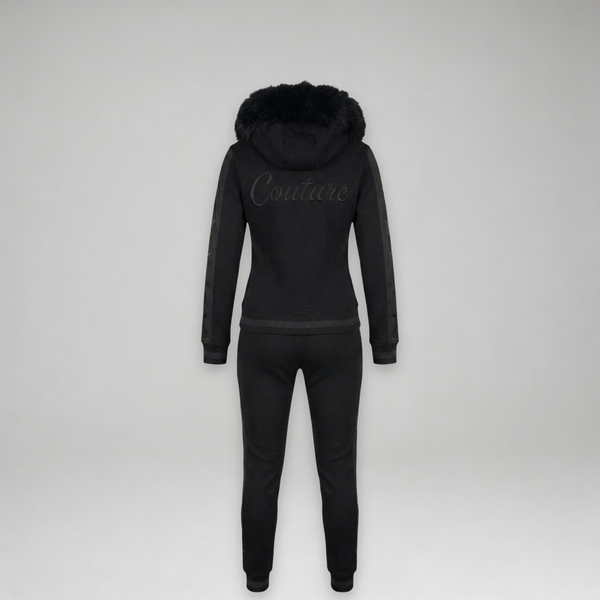 MDB Couture Women's M-Star Fur Hooded Sweatsuit