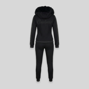 MDB Couture Women's M-Star Fur Hooded Sweatsuit