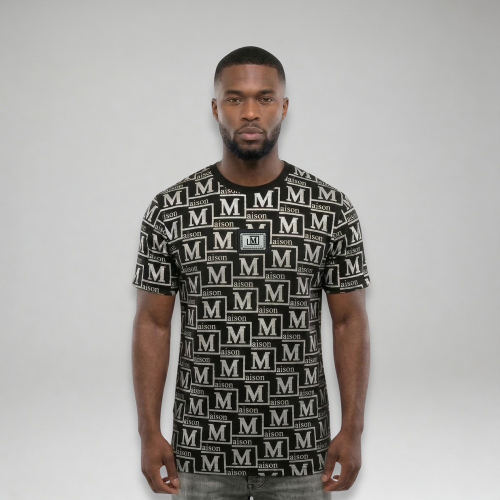 MDB Couture Men's Metallic Monogram T-Shirt