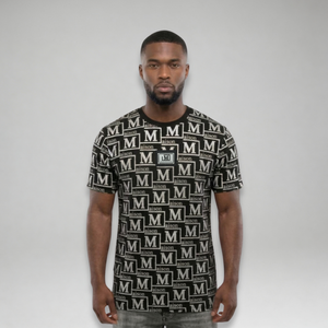 MDB Couture Men's Metallic Monogram T-Shirt