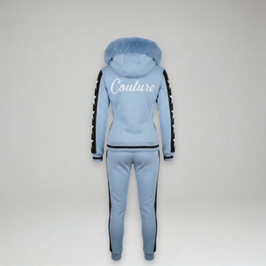 MDB Couture Women's M-Star Fur Hooded Sweatsuit