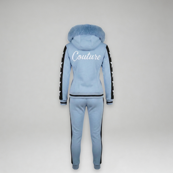 MDB Couture Women's M-Star Fur Hooded Sweatsuit