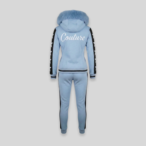 MDB Couture Women's M-Star Fur Hooded Sweatsuit